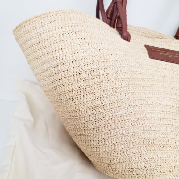 Sezane Justine Basket Bag in Natural Raffia - Picture 6 of 11